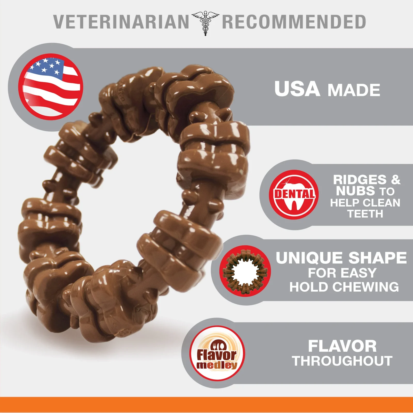 Nylabone DuraChew Textured Ring Chicken Blister Card Large - Image 2