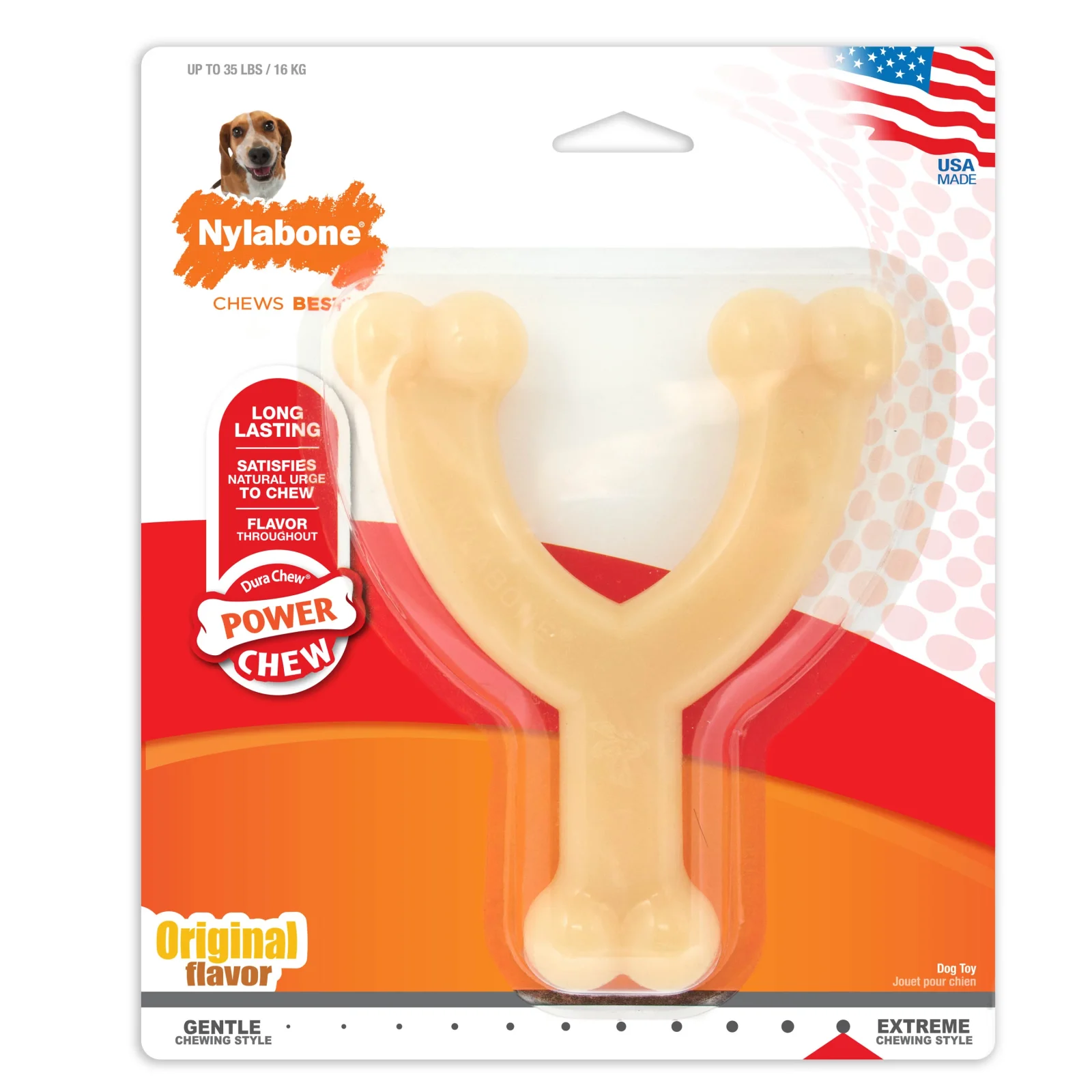 Nylabone DuraChew Wishbone Original Blister Card Wolf