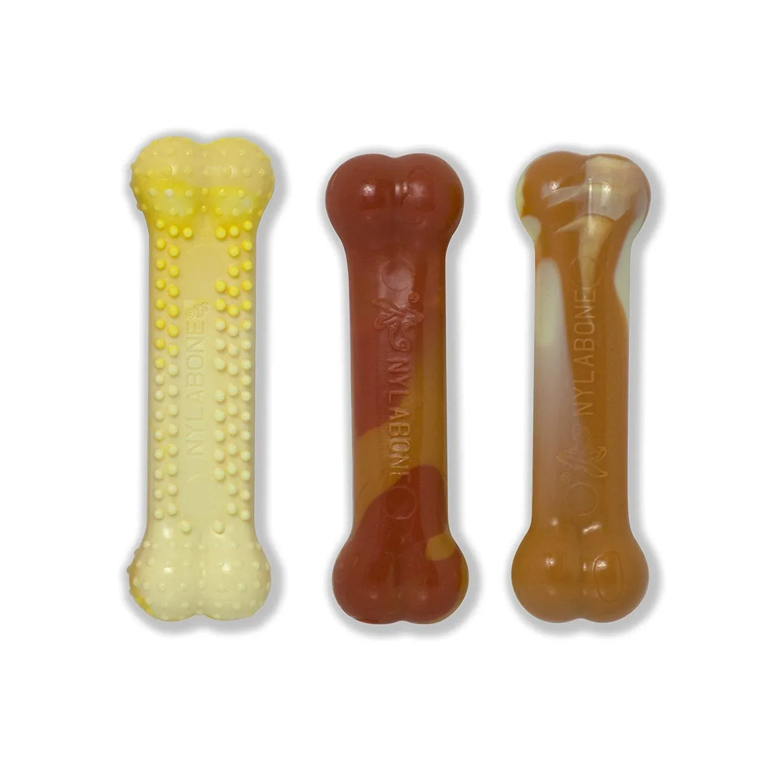 Nylabone Flavor Frenzy Power Chew Triple Pack Chicken, Corn & Ice Cream Sundae 1ea/SMall/Regular - Up To 25 Ibs. - Image 2