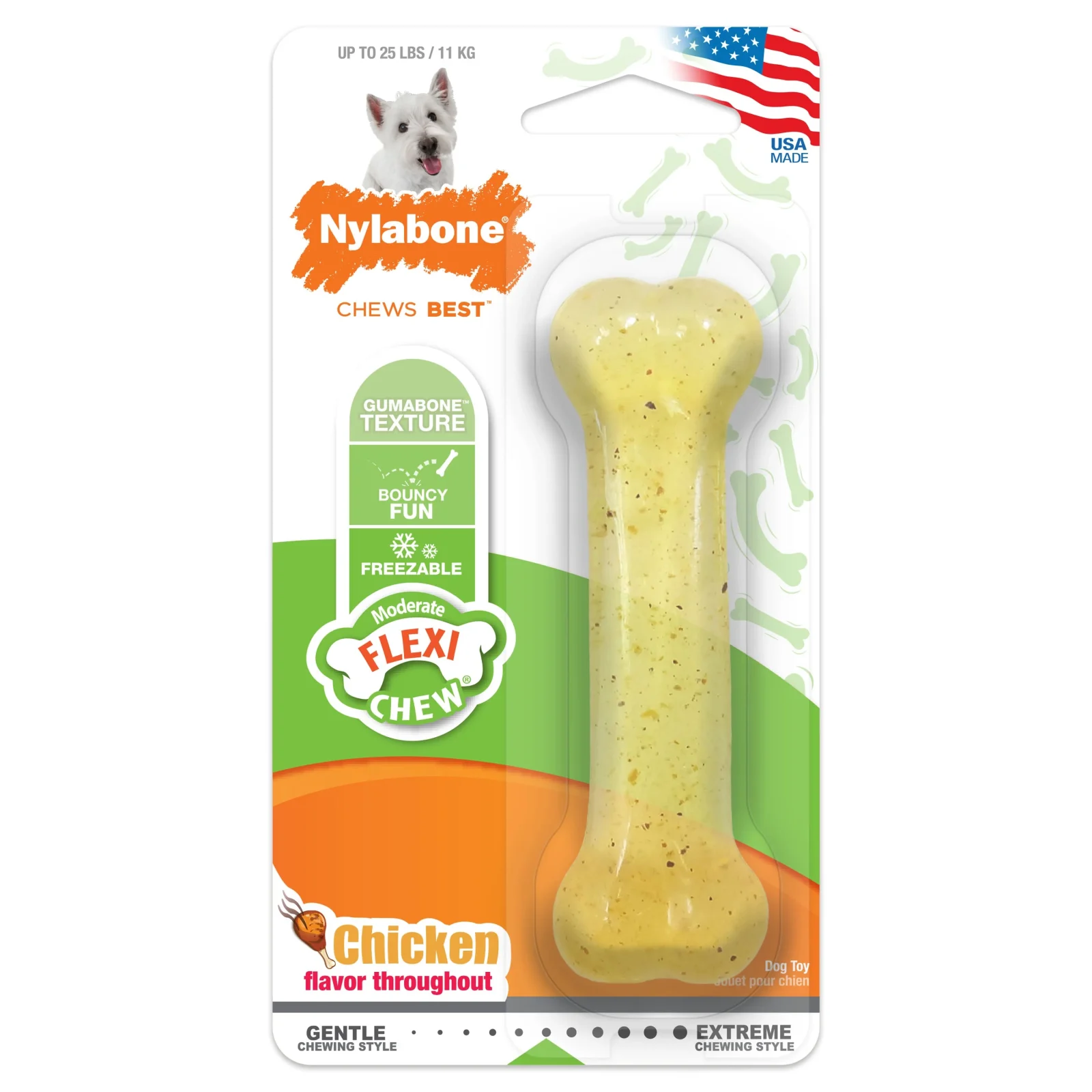 Nylabone FlexiChew Chicken Blister Card Regular