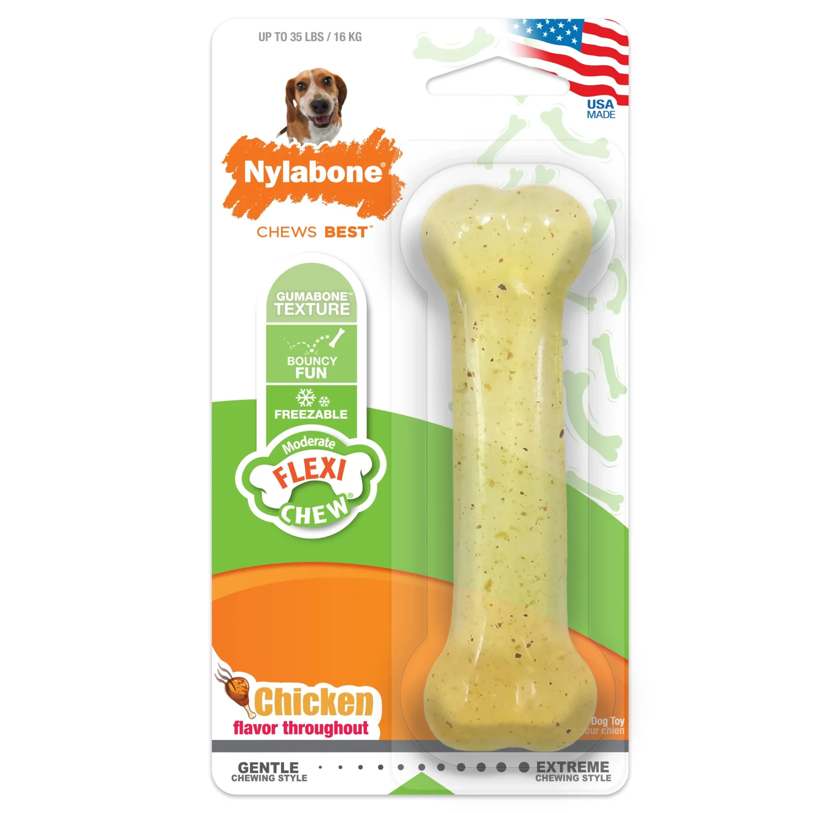 Nylabone FlexiChew Chicken Blister Card Wolf