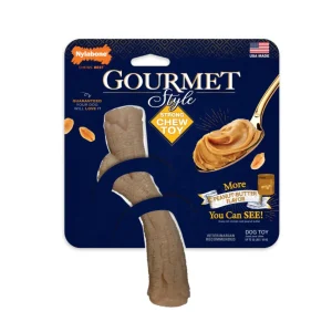 Nylabone Gourmet Style Strong Chew Toy Stick, Peanut Butter, 1ea/Medium/Wolf Up To 35 Lbs. 1 ct