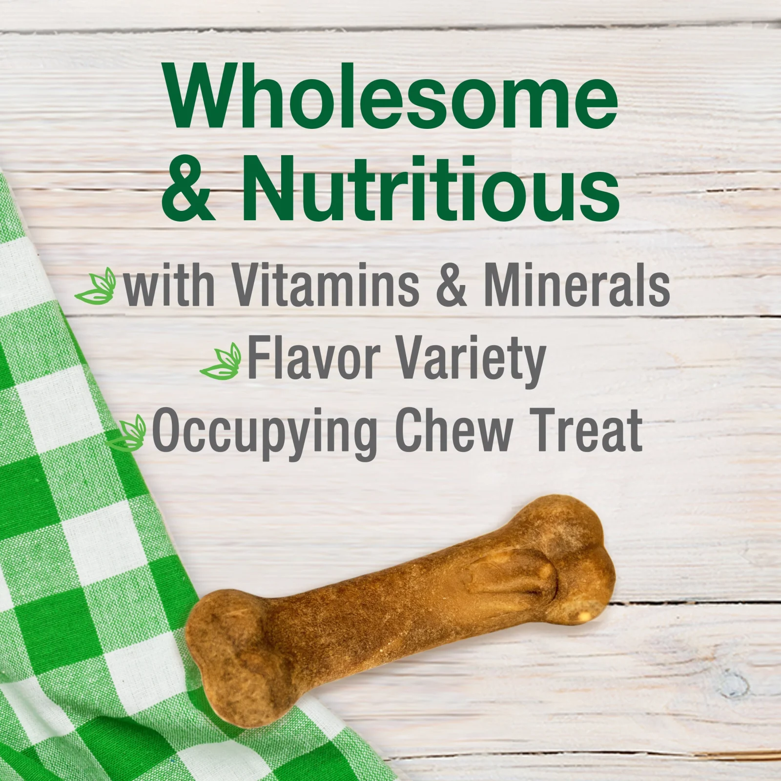 Nylabone Healthy Edibles Longer Lasting Roast Beef Wolf 2pk - Image 2