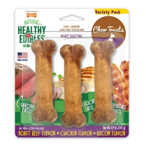 Nylabone Healthy Edibles Longer Lasting Variety Pack Regular 3pk
