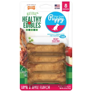 Nylabone Healthy Edibles Puppy Longer Lasting Lamb & Apply Petite 8ct