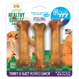 Nylabone Healthy Edibles Puppy Sweet Potato & Turkey Blister Card Regular 3ct