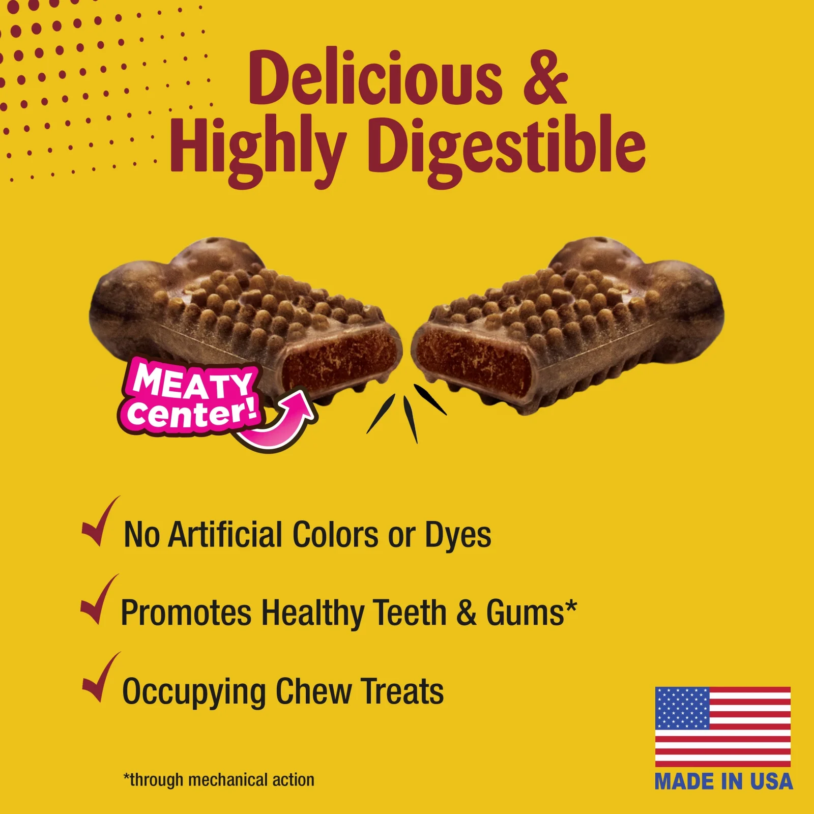 Nylabone Nubz Meaty Center Beef Small 20ct - Image 2