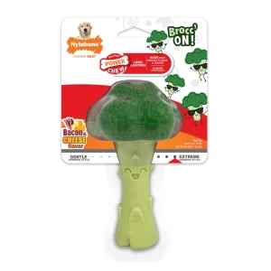 Nylabone® Power Chew Broccoli "Brocc' On!" Dog Toy, Bacon & Cheese Flavor
