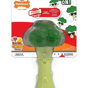 Nylabone Power Chew Broccoli Dog Toy Cheesy Bacon Large