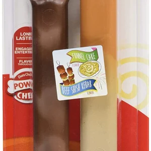 Nylabone Power Chew Flavor Frenzy Durable Dog Chew Toys Twin Pack Funnel Cake Shish Kabob, 1ea/Large/Giant Up To 50 Lbs. 2 ct