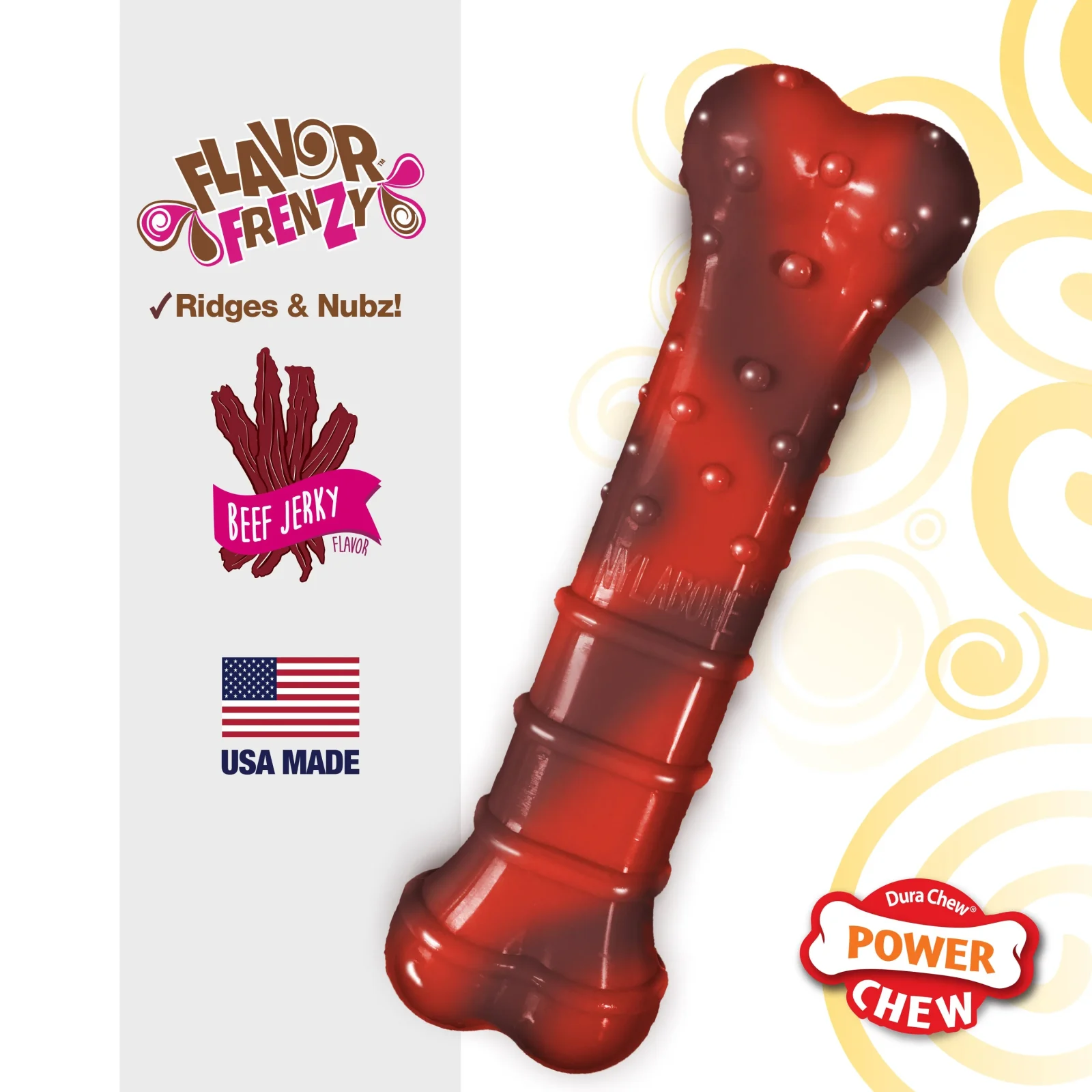 Nylabone Power Chew Textured Beef Jerky Flavor Wolf - Image 2