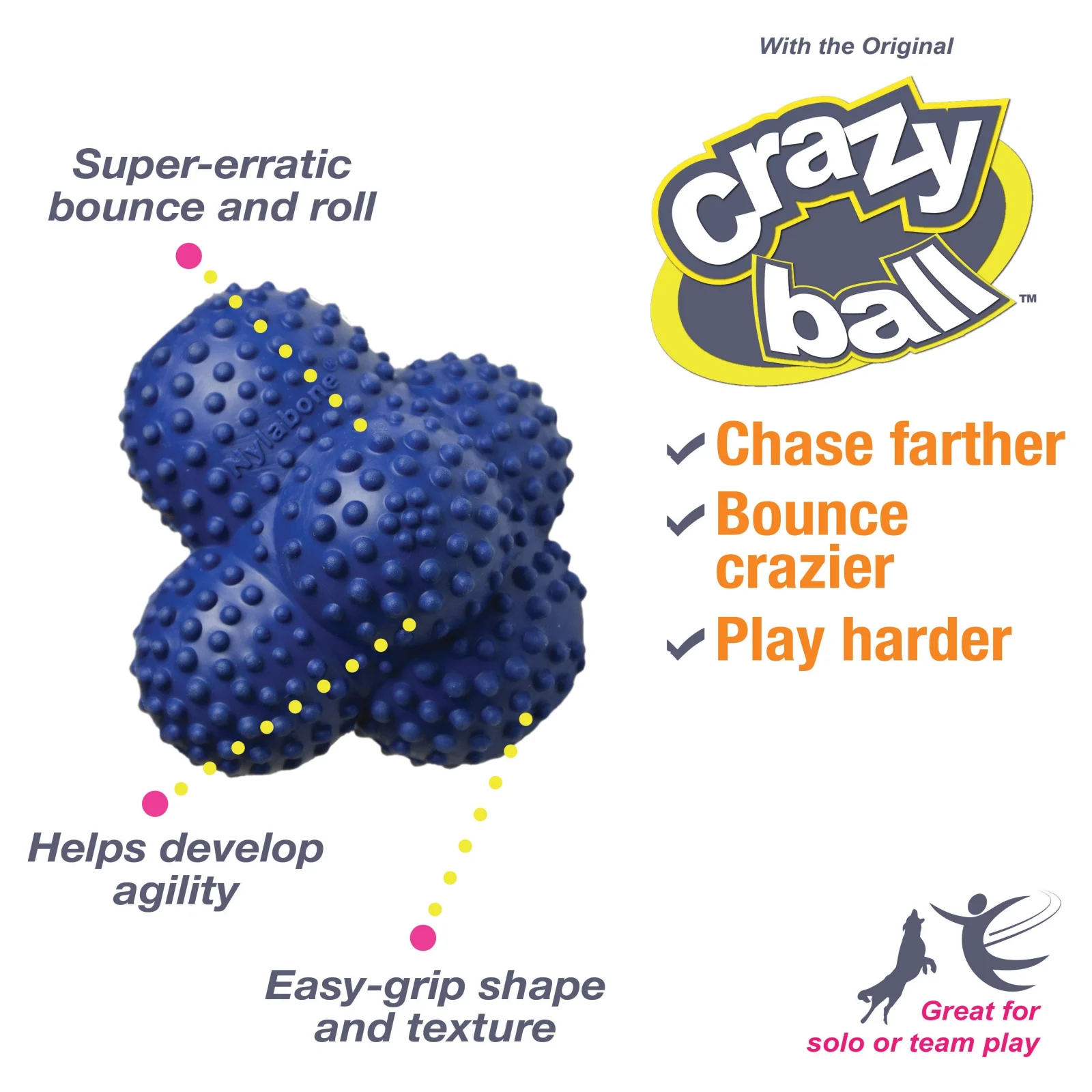 Nylabone Power Play Crazy Ball Large - Image 2