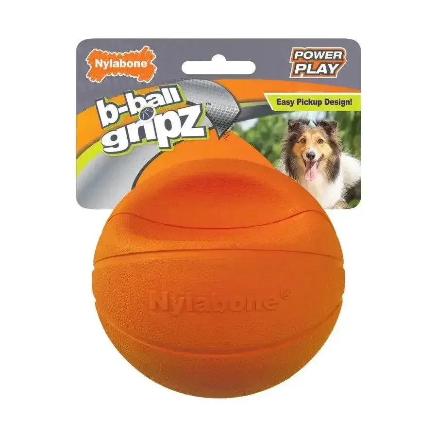 Nylabone Power Play Dog Basketball B-Ball Gripz