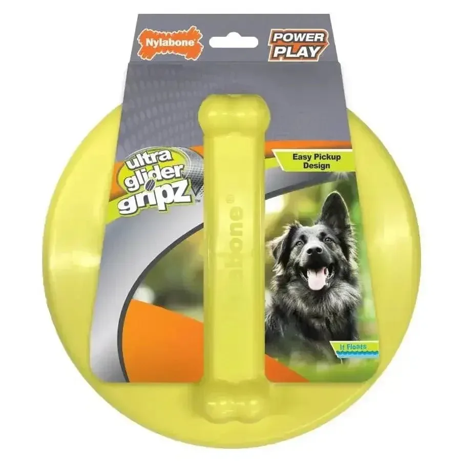 Nylabone Power Play Ultra Glider Gripz Dog Flying Disc Ultra Glider