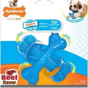 Nylabone Puppy Chew X Bone Reg Beef