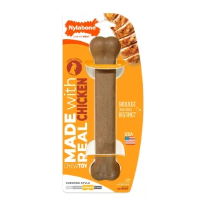 Nylabone Strong Chew Original Bone Dog Chew Toy Made with Real Chicken Large (1 Count)