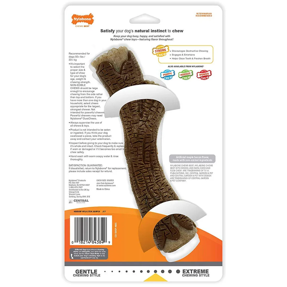 Nylabone Strong Chew Stick Maple Bacon Souper - Image 2