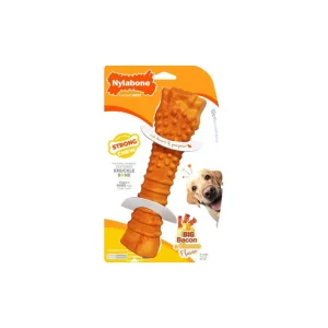 Nylabone Strong Chew Textured Knuckle Bone Swirl Bacon and Cheese X-Large