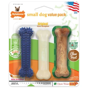Nylabone Value Pack Chew Dog Toy 3 Pack, Small
