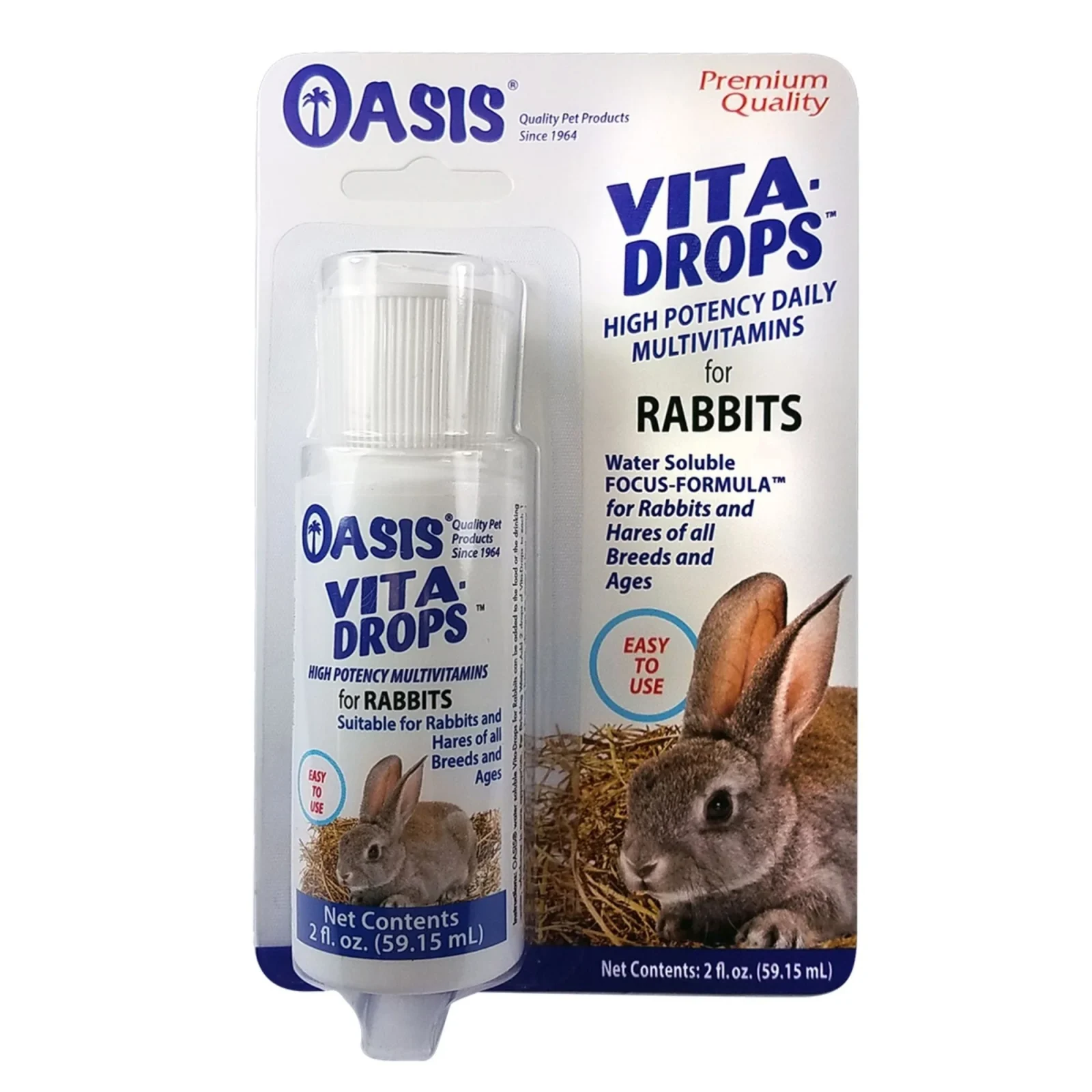 Oasis Vita Drops High Potential Daily Multivitamin for Rabbits, 2 fl oz