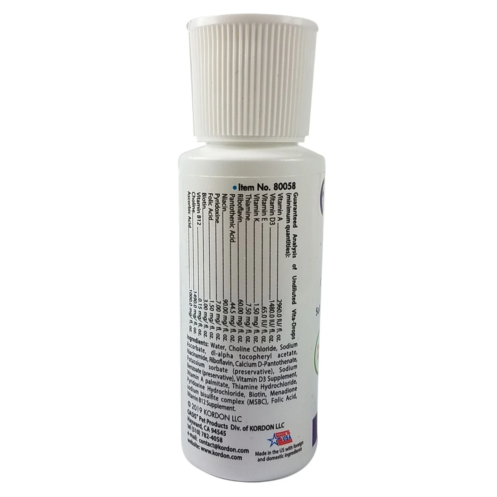 Oasis Vita Drops Multivitamin Supplement for Big Birds 1ea/2 floz. - Image 2
