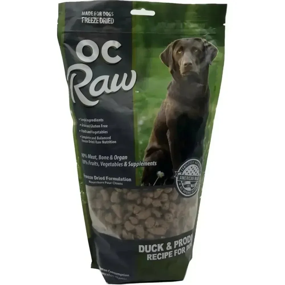 OC Raw Freeze-Dried Meaty Rox Duck & Produce Dog Food – 5.5oz
