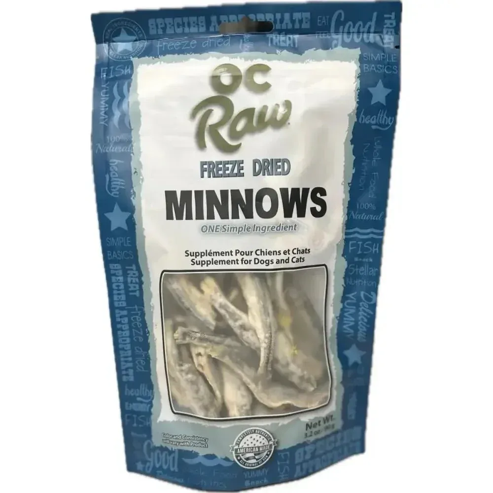 OC Raw Minnows Freeze Dried Dog Treats 3.2oz