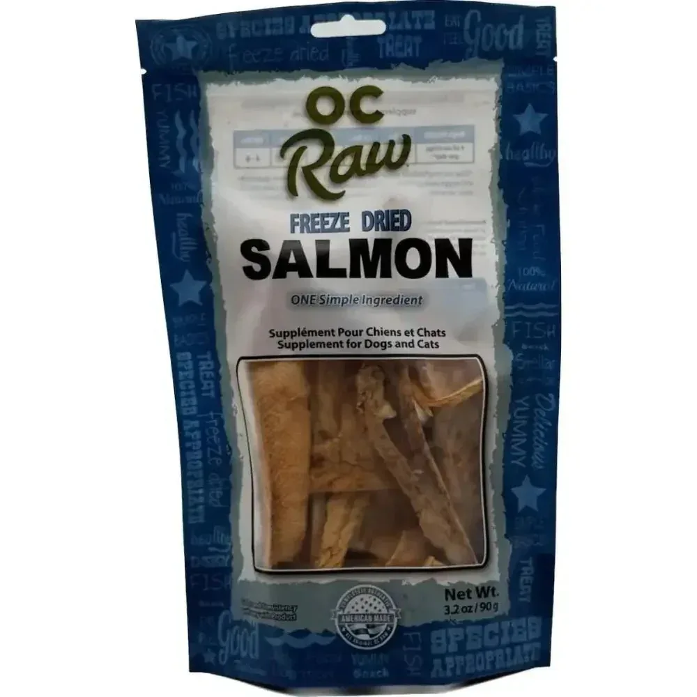 OC Raw Salmon Freeze Dried Dog Treats 3.2oz