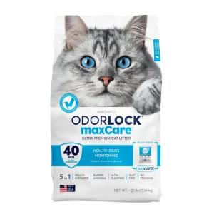 OdorLock Max Care Clumping Clay Cat Litter - 25Lb