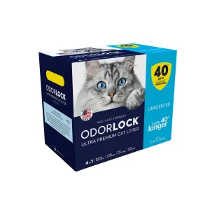 OdorLock Multi-Cat Clay Cat Litter - Odor Control, Unscented, Clumping, 25Lb