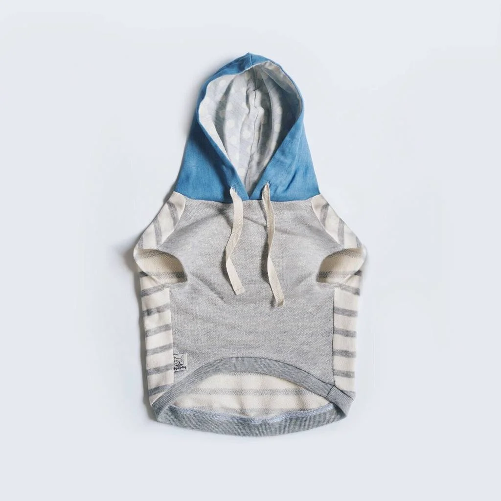 OH POP DOG | Grey Stripe Hoodie - Image 2