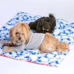 On-The-Go Pet Mat in Indigo & Neon Pink Tie-Dye (FINAL SALE)