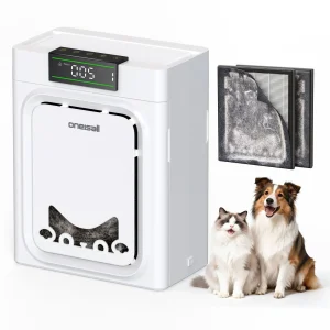 Oneisall Pet Air Purifier W/ Dual Sided Intake, Reduces Pet Hair, Alergens, and Pet Odor