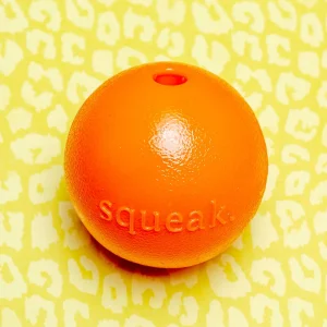 Orange Orbee-Tuff Squeak Dog Ball (Made in the USA)