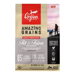 Orijen Amazing Grains Fit & Trim Dry Dog Food, 4 Lbs