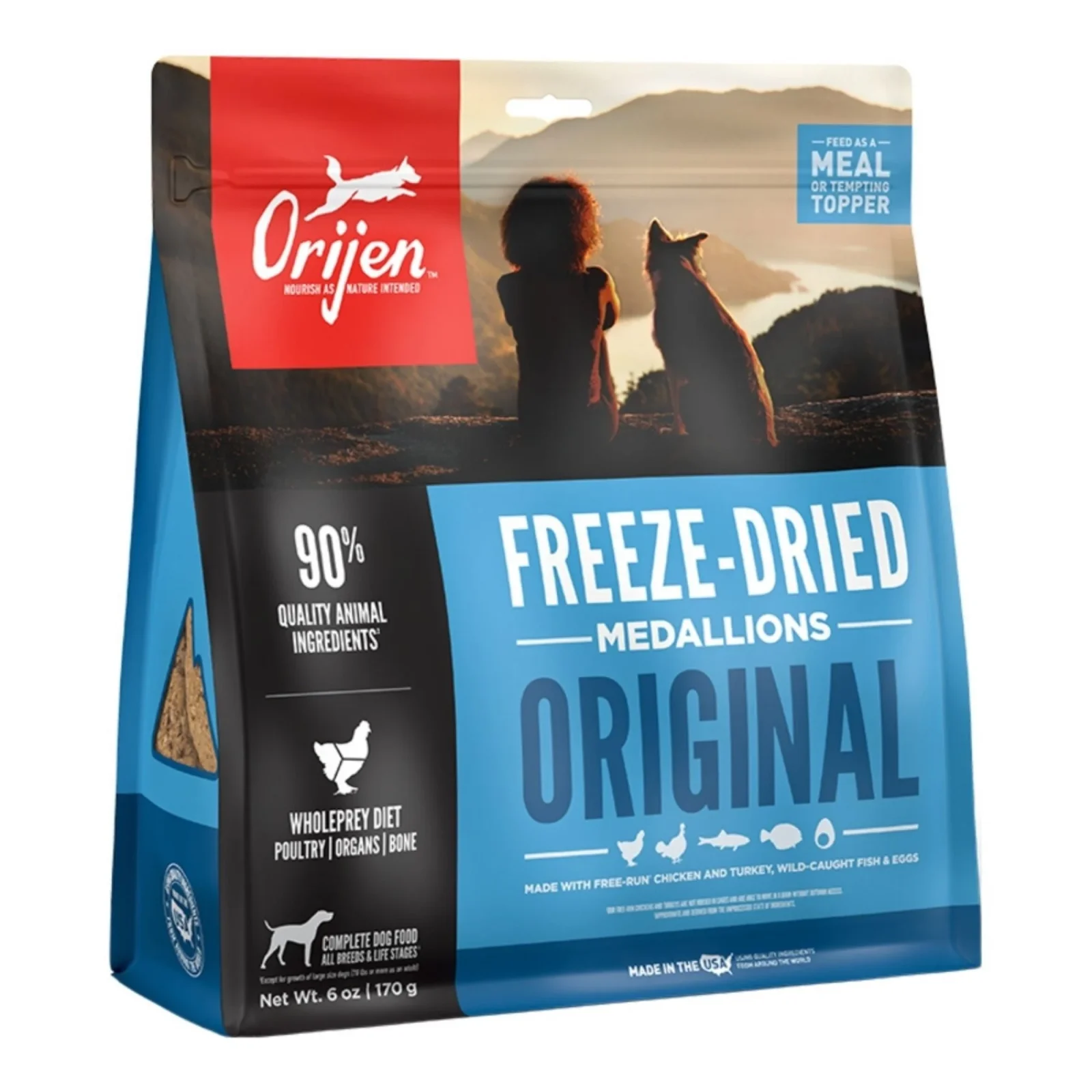 Orijen Dog Freeze Dried Food, Original, 6oz