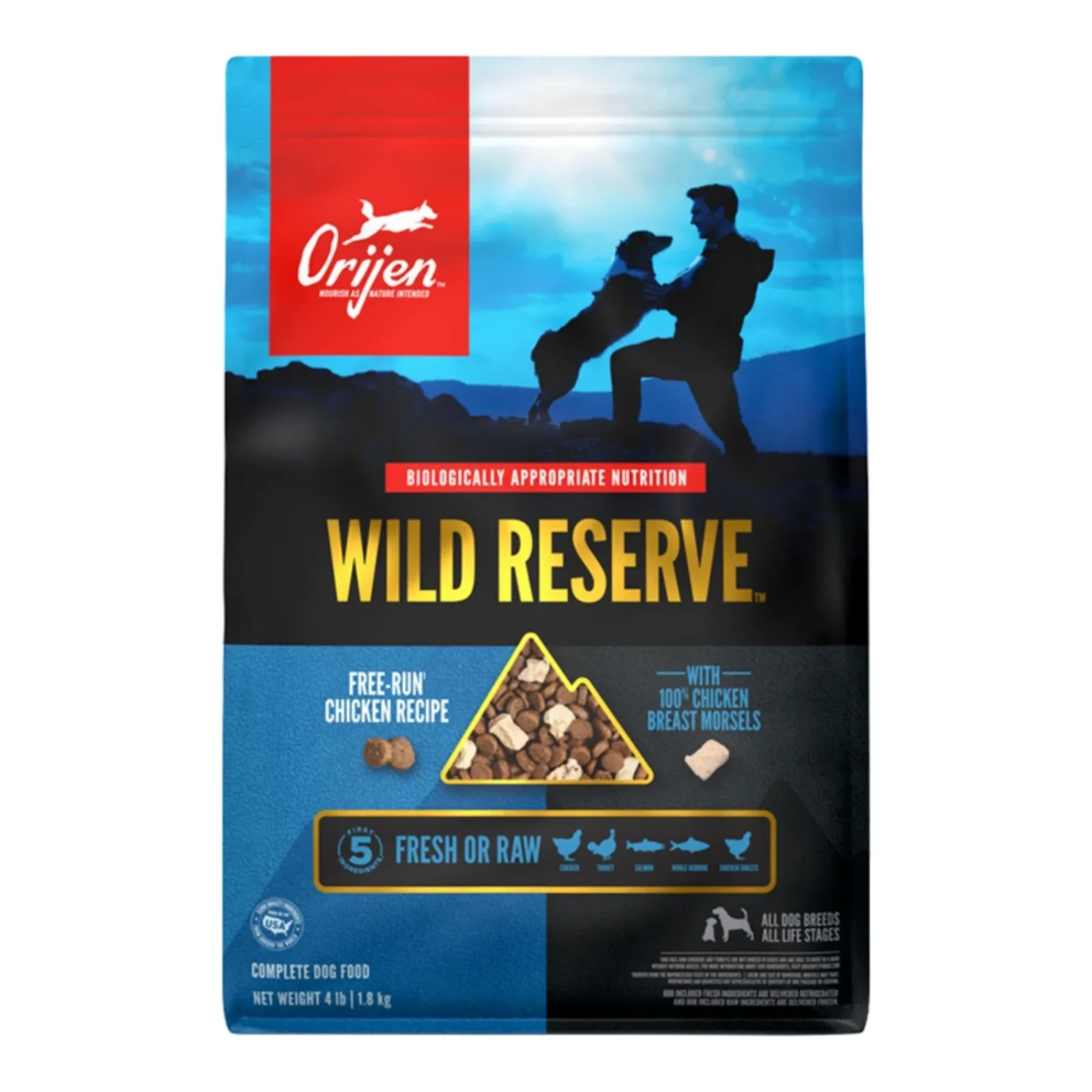 Orijen Dog Wild Reserve Grain-Free Free-Run Chicken Recipe, 4 Lbs