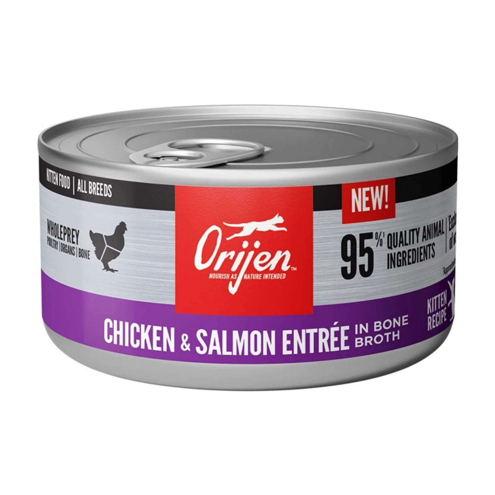 Orijen Kitten Chicken & Salmon Entrée Cat Food, 3 oz, Case of 24