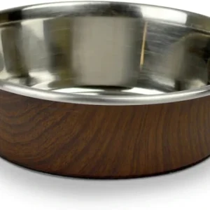 OurPets Durapet Wood Grain Bowl Dark Brown 1ea/4 Cups