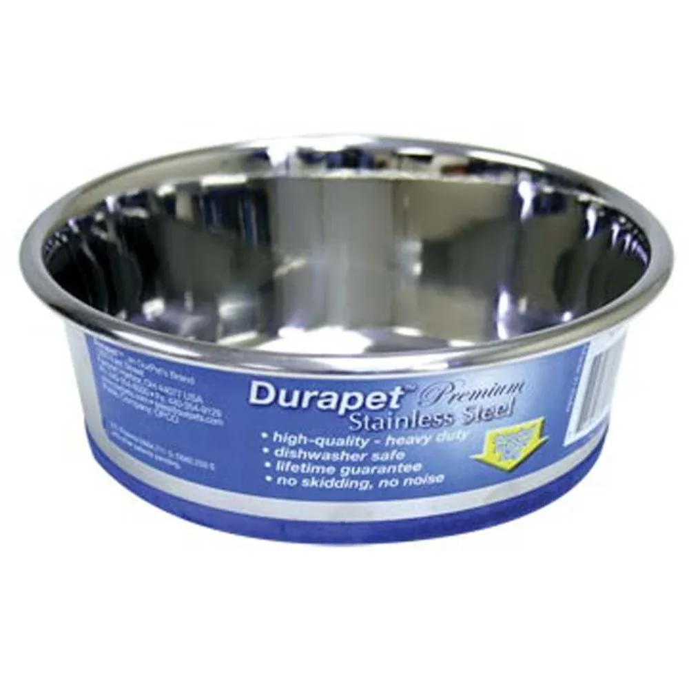 OurPets Premium Stainless Steel Dog Bowl, Silver, 1.2 Pt