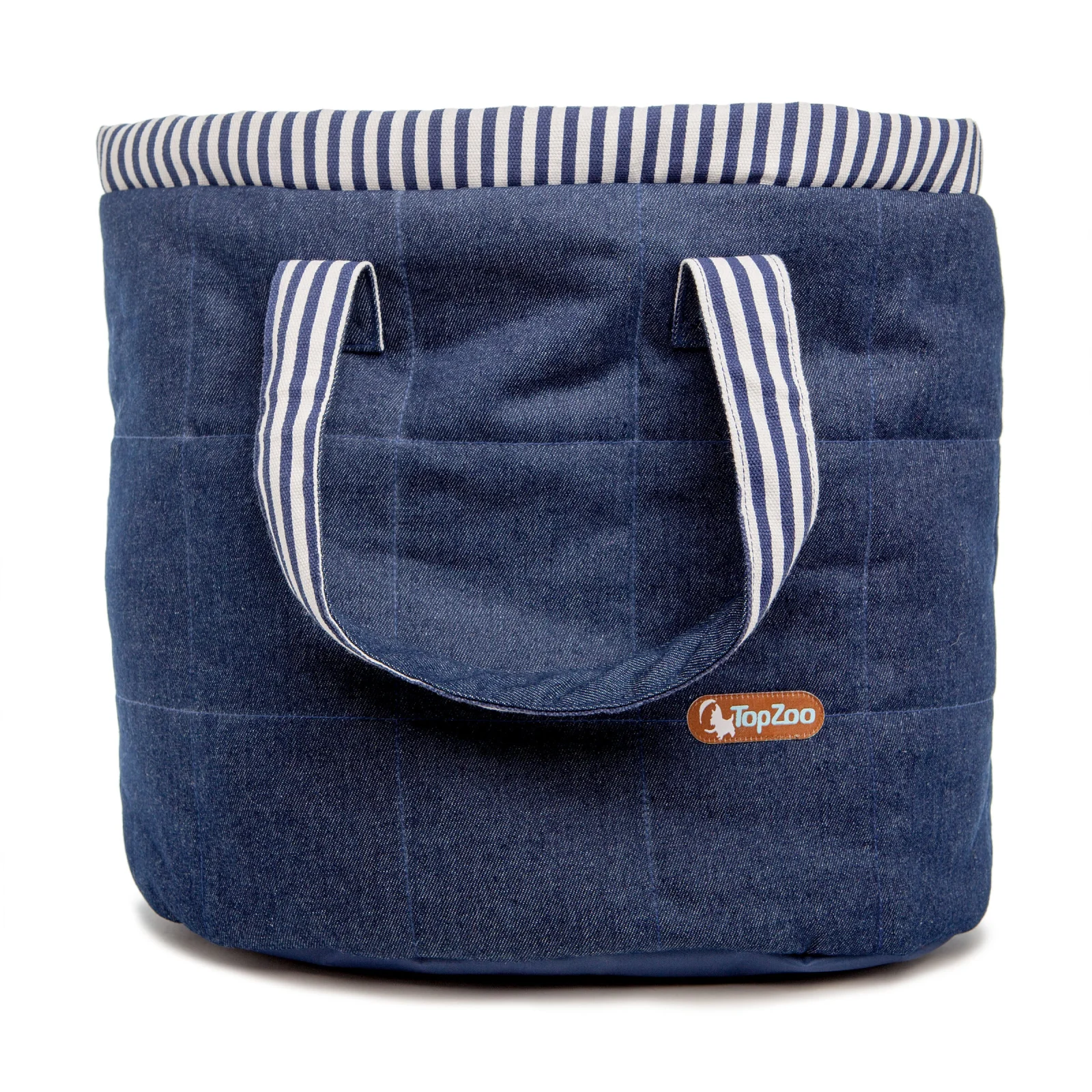 Oval Dog Bed Bag in Denim - Image 2