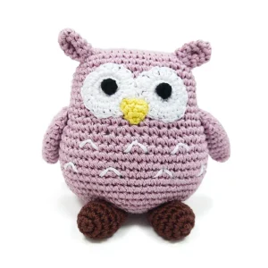 Owl Knit Squeaky Dog Toy