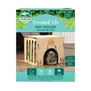 Oxbow Enriched Life Hay House Small Pet Hay Feeder & Hideout