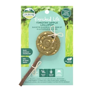 Oxbow Enriched Life Timothy Hay Lollipop - Apple Small Pet Chew Toy
