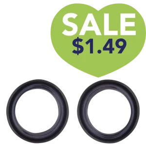 Pack of 2 Premium Scissor Finger Ring Inserts in Black by PetStore.Direct