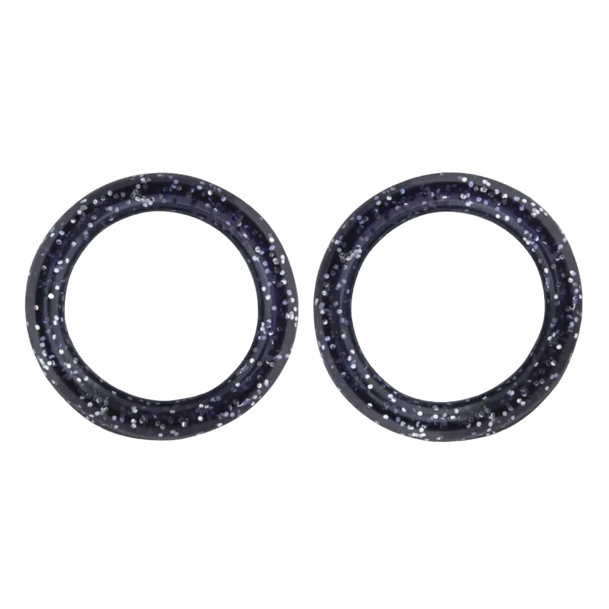 Pack of 2 Premium Scissor Finger Ring Inserts in Black Sparkles by PetStore.Direct - Image 2