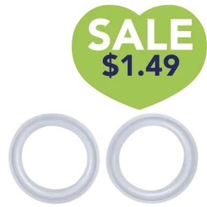 Pack of 2 Premium Scissor Finger Ring Inserts in Clear by PetStore.Direct