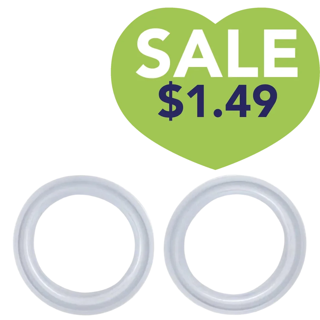 Pack of 2 Premium Scissor Finger Ring Inserts in Clear by PetStore.Direct