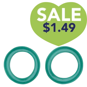 Pack of 2 Premium Scissor Finger Ring Inserts in Green by PetStore.Direct