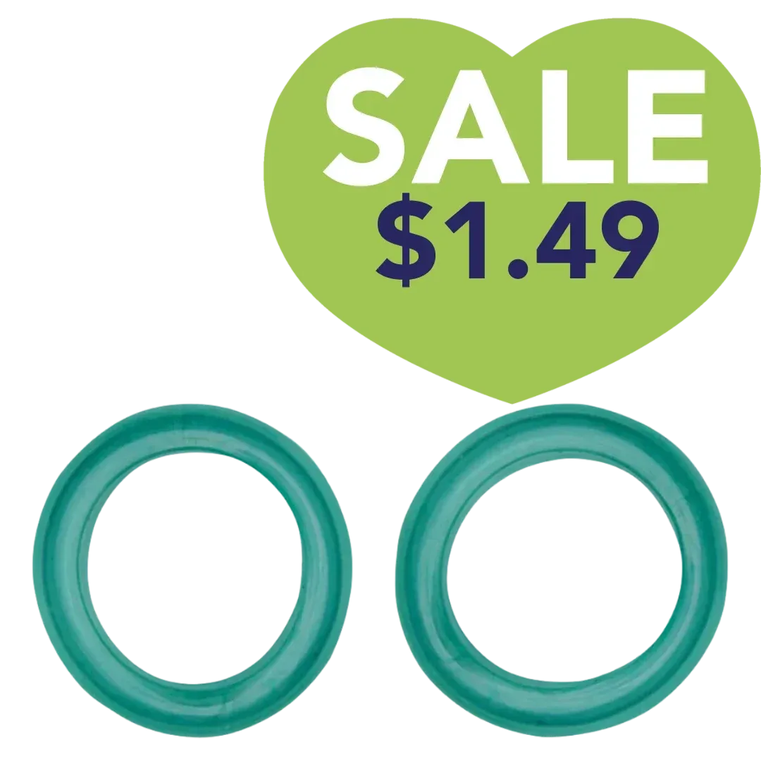 Pack of 2 Premium Scissor Finger Ring Inserts in Green by PetStore.Direct